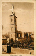 Salles D'aude * Rue Et Vue Sur L'église * Villageois - Salleles D'Aude