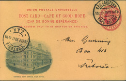 1899, One Penny Stationery Card From "G.P.O. CAPETOWN To "PRETORIA Z.A.R." - Cape Of Good Hope (1853-1904)