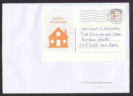 Netherlands: Cover, 2021, Complete Stationery Removal Notice Postcard Used As Stamp, Rare Legal Use (traces Of Use) - Covers & Documents