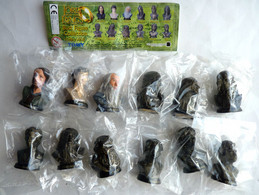 Set 12 Figurines Bustes 4cm Le Seigneur Des Anneaux Part 1 Original TOMY Gashapon - Herr Der Ringe