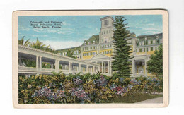 Palm Beach, Florida, USA, "Colonnade And Entrance, Royal Poincians Hotel...". Old WB Postcard - Palm Beach
