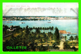 PALM BEACH, FL - LAKE WORTH - ANIMATED WITH BOATS - PUB. BY M. MARK - - Palm Beach