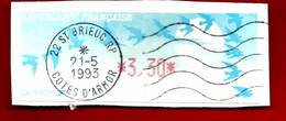 Vignette Affranchissement Oiseaux Jubert 3,30 Saint Brieuc 21-05-1993 - 1990 Type « Oiseaux De Jubert »