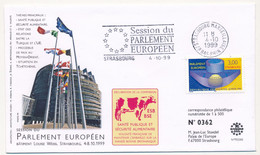 Env Affr 3,00 Parlement Européen - OMEC Strasbourg Marseillaise 4/10/1999 - Santé Publique Et Alimentaire - Brieven En Documenten