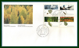 FDC Canada 2007 Série Arbre Tree Bloc De 4 Block - 2001-2010
