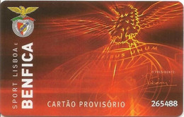PORTUGAL - BENFICA - Provisional Membership Card - Unclassified