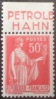 R1491/259 - 1932/1933 - TYPE PAIX - N°283 NEUF** BdF Publicitaire " PETROLE HAHN " - Advertising