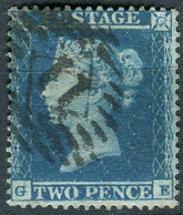 GB 1854 2d SG 19 Used QV PLATE 4     LETTERS  GE (002971) - Non Classés