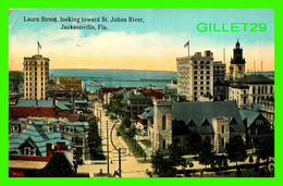 JACKSONVILLE, FL - LAURA STREET, LOOKING TOWARD ST JOHNS RIVER  - TRAVEL IN 1913 - 1910 BY A. F. C. - - Jacksonville