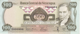 BILLETE DE NICARAGUA DE 500 CORDOBAS DEL AÑO 1979 SIN CIRCULAR (UNCIRCULATED)  (BANK NOTE) - Nicaragua