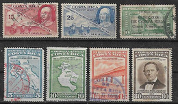 1952-7 Costa Rica Isabel La Catolica-timbre De Archivo S.s.-cent. De La Guerra 7v. - Costa Rica