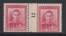 New Zealand, CP MC2h, MLH Counter Coil Number Pair - Unused Stamps