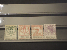 ITALIA REGNO - ENTI PARASTATALI - 1924 G.D*A.S. MILANO  4 VALORI (30 C. LUPA)- NUOVI(++) - Dienstzegels