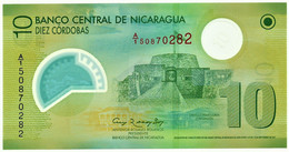 Nicaragua - 10 Córdobas - 12.09.2007 ( 2012 ) - Unc. - Pick 201.b -  Serie A/1 - POLYMER Plastic - Nicaragua