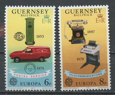 Europa CEPT 1979 Guernesey - Guernsey Y&T N°184 à 185 - Michel N°189 à 190 *** - 1979