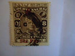 COCHIN  INDIA  USED   STAMPS   KING  OVERPRINT - Cochin