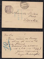 Portugal FUNCHAL 1906 Stationery Postcard MADEIRA To LISBOA Avenida Palace Hotel - Funchal