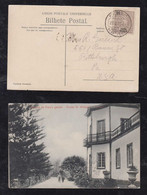 Portugal PONTA DELGADA 1907 Picture Postcard To PITTSBURGH USA Marquis Da Praias Garden Furnas - Ponta Delgada