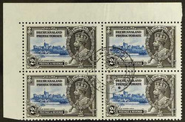 1935 SILVER JUBILEE VARIETY 2d Ultramarine And Grey-black Fine Used Upper Left Corner Block Of Four, The Lower Right Sta - Other & Unclassified