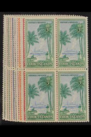 1949 Pictorial Set Complete, SG 150/9, In Superb Never Hinged Mint Blocks Of 4. (40 Stamps) For More Images, Please Visi - Cook Islands