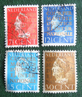 Cour Internationale De Justice NVPH D16-D19 D 16 (Mi Dienst 16-19) 1940 Gestempeld / Used NEDERLAND / NIEDERLANDE - Dienstzegels