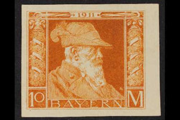 BAVARIA 1911 10m Orange, Die II, Variety "IMPERFORATE", MMi 90IIU, Very Fine Mint. For More Images, Please Visit Http:// - Other & Unclassified