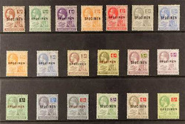 1922-29 KGV (wmk Mult Script CA) Complete Set Overprinted "SPECIMEN", SG 63s/83s (not Including The 1d And 1½d Perforate - Montserrat