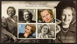 2013 IMPERF PROOF Margaret Thatcher Miniature Sheet, SG MS 1206, IMPERF PROOF On Gummed Crown Wmk (Sideways) Paper, From - Saint Helena Island