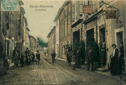 Rieux Minervois * La Grand Rue * Hôtel Central * Café Du Commerce * Débit De Tabac Tabacs - Andere & Zonder Classificatie