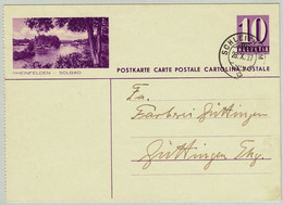 Schweiz / Helvetia 1937, Bildpostkarte Rheinfelden Solbad Schleitheim - Güttingen, Linker Rand Gezähnt - Bäderwesen