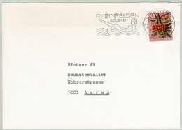 Schweiz / Helvetia 1975, Brief Rheinfelden - Aarau, Solbad, Pro Juventute Vogelbeere / Sorbus Aucuparia - Bäderwesen