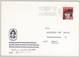 Schweiz / Helvetia 1977, Brief Rheinfelden -Basel, Solbad - Bäderwesen