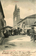 Salles Sur L'hers * La Halle Et Le Clocher De L'église * Marché Foire Marchands - Andere & Zonder Classificatie