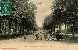 Carcassonne * Le Boulevard Du Canal * Villageois Enfants - Carcassonne