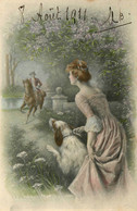 WICHERA Wichera CPA Illustrateur * M. M. VIENNE N°580 M. MUNK * 1911 * Viennoise * Femme Chien Homme Cheval Horse - Wichera