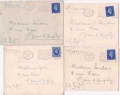 4 Cover 4 Enveloppes Toutes Bognor-Regis Sussex Tp St Jean D'Augély - Ohne Zuordnung