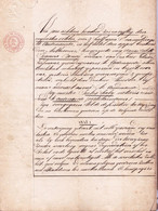 1856 AKTE EN PLAN VERKOOP PARTIJ LAND EN MEERS AAN DE SCHELDE TE HERMELGEM ( Den Tuymelaer ) - Joanna Bonné Oudenaarde - Historische Dokumente