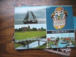 Nederland Holland Pays Bas Workum Met Vissersbootje - Workum