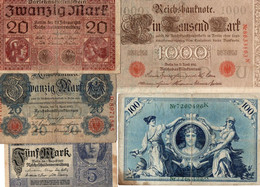 LOTTO BANCONOTE  EUROPA - GERMANIA-   CIRCOLATE - Vrac - Billets