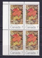 Canada 1971 Maple Leaf In Four Seasons - Autumn Block Of 4 MNH - Neufs