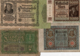 LOTTO BANCONOTE  EUROPA - GERMANIA-   CIRCOLATE - Lots & Kiloware - Banknotes