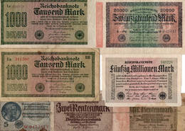 LOTTO BANCONOTE  EUROPA - GERMANIA-   CIRCOLATE - Lots & Kiloware - Banknotes