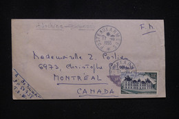 FRANCE - Enveloppe En Fm D'un Soldat Pour Le Canada Par Avion En 1955 -  L 93614 - Vietnamkrieg/Indochinakrieg
