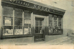 Villasavary * Devanture Façade épicerie Mercerie SOUAL * Commerce Magasin Cycles - Autres & Non Classés