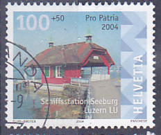 Timbre Suisse Pro Patria De 2004 Série Des Petites Constructions De La Suisse "Débarcadère, Luzern LU" Tp Obli - Used Stamps