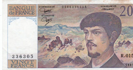 FRANCIA 20 FRANCS 1985 P-151  XF+ - 20 F 1980-1997 ''Debussy''