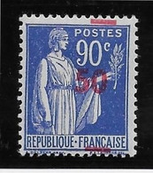 France N°482 - Variété Surcharge à Cheval - Neuf * Avec Charnière - TB - Ongebruikt