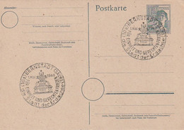 [1147] All. Besetzung - 1948 - Postkarte SSt."Bernstadt-1.Mai/Stadt Der Erdachse/Einheit Und Gerechten Frieden" - American,British And Russian Zone