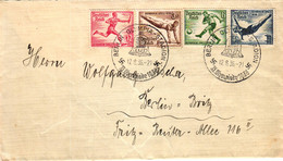 Olympiade 1936, Brief Von Und Nach Berlin Mit Vier Marken Aus Der Serie Olympische Spiele 1936 - Briefe U. Dokumente
