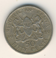 KENYA 1989: 50 Cents, KM 19 - Kenya